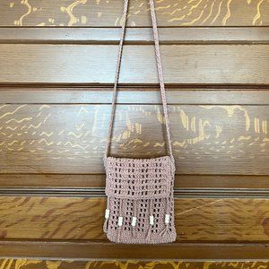 Crossbody Crochet Purse with Beads